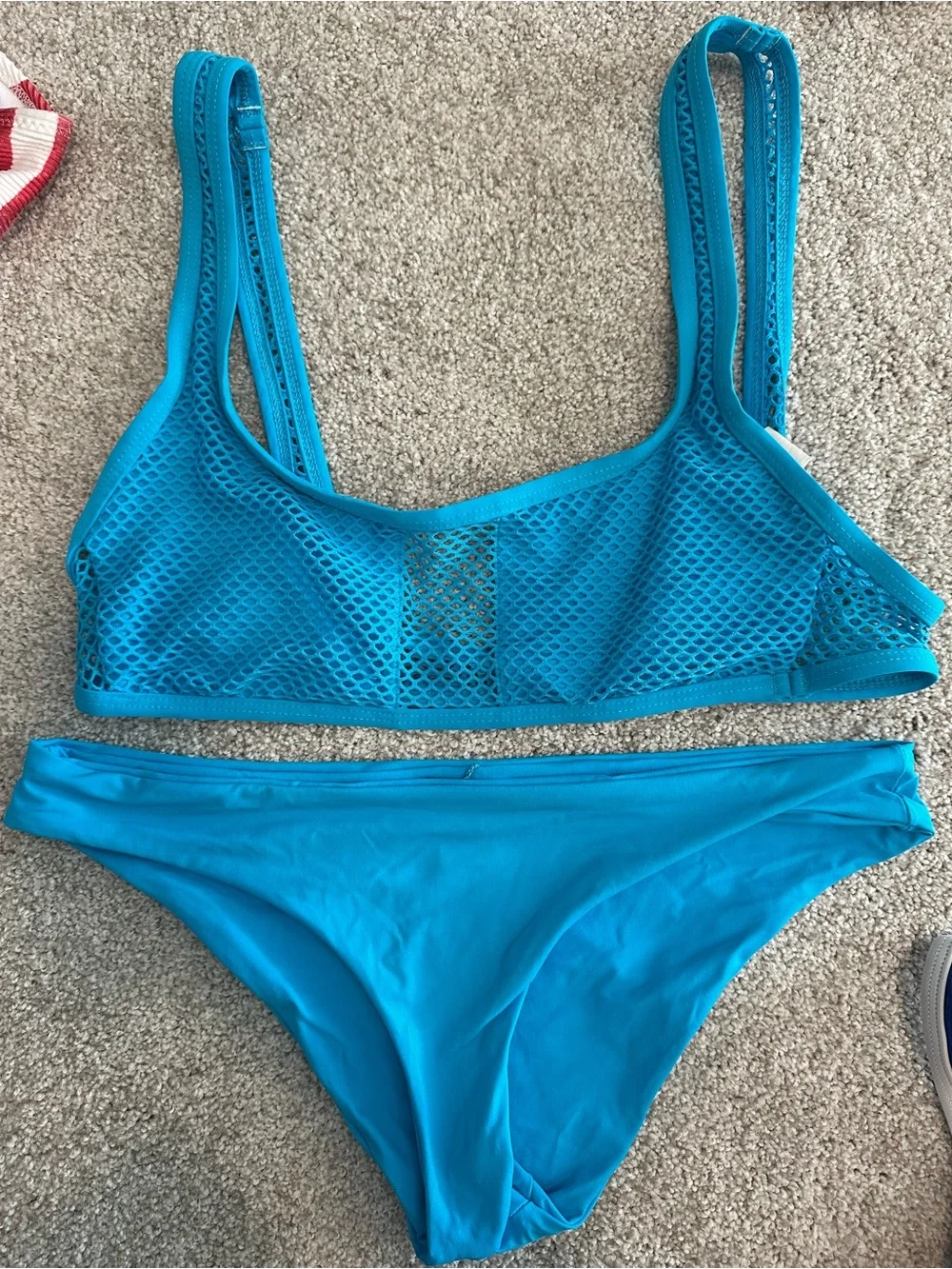 l*space Teal Mesh Bikini Set
